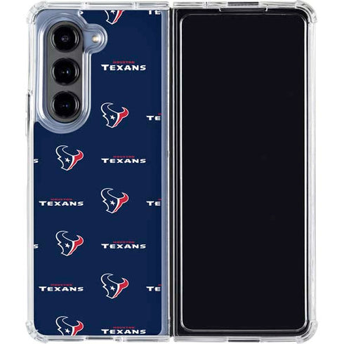 NFL Houston Texans Blitz Series Galaxy Z Fold5 5G Clear Case