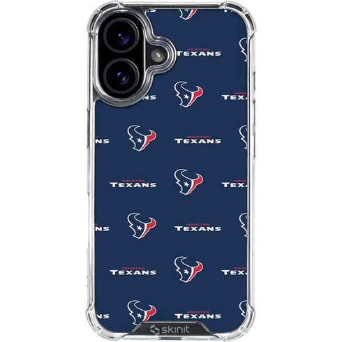 NFL Houston Texans Blitz Series iPhone 16 Plus Clear Case
