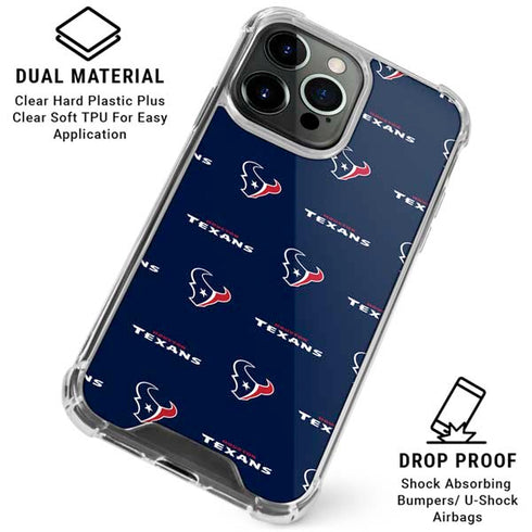 NFL Houston Texans Blitz Series iPhone 16 Pro Max Clear Case