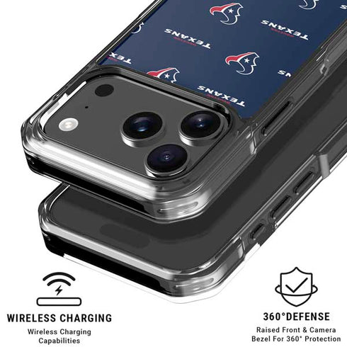 NFL Houston Texans Blitz Series iPhone 18 Pro Clear Case