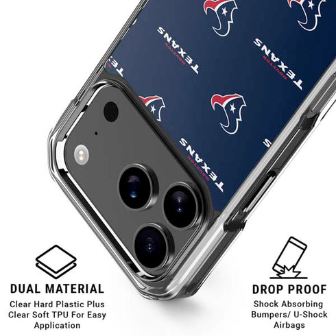 NFL Houston Texans Blitz Series iPhone 18 Pro Clear Case