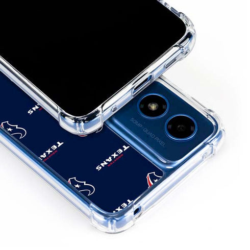 NFL Houston Texans Blitz Series Moto G 5G (2024) Clear Case