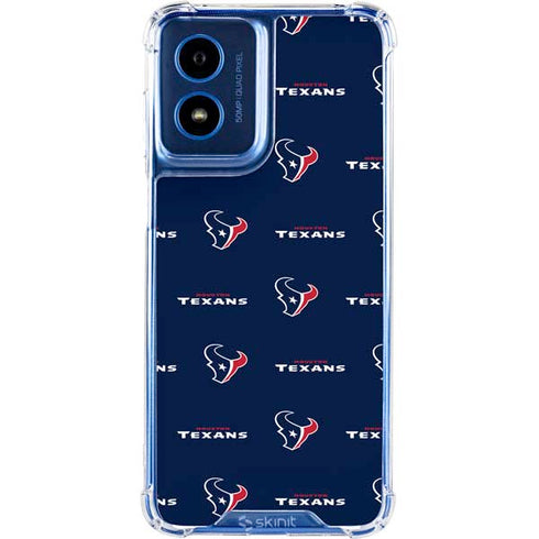 NFL Houston Texans Blitz Series Moto G Play 4G (2024) Clear Case