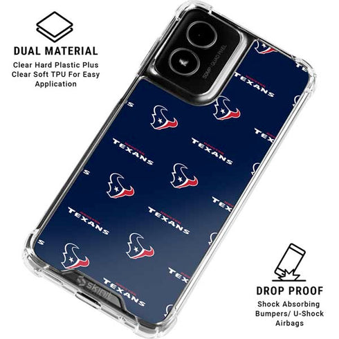 NFL Houston Texans Blitz Series Moto G Power 5G (2024) Clear Case