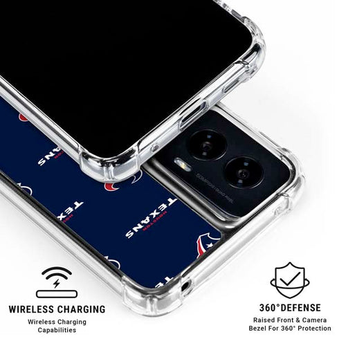 NFL Houston Texans Blitz Series Moto G Power 5G (2024) Clear Case