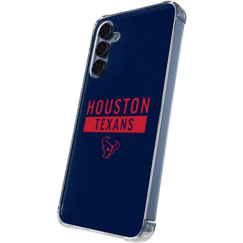 NFL Houston Texans Blue Performance Series Galaxy A35 5G Clear Case