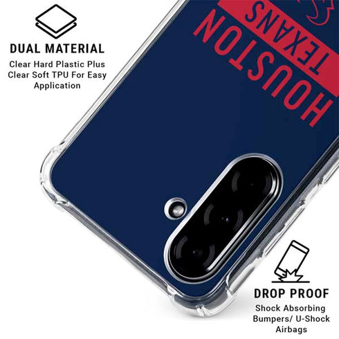 NFL Houston Texans Blue Performance Series Galaxy A36 5G Clear Case