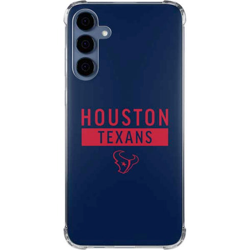 NFL Houston Texans Blue Performance Series Galaxy A55 5G Clear Case