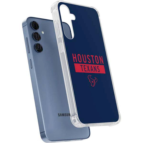 NFL Houston Texans Blue Performance Series Galaxy A55 5G Clear Case