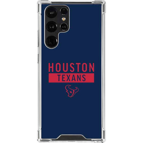 NFL Houston Texans Blue Performance Series Galaxy S23 Ultra Clear Case