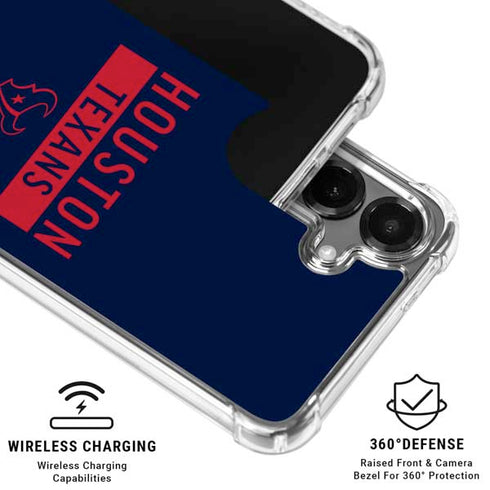 NFL Houston Texans Blue Performance Series Galaxy S26 Clear Case
