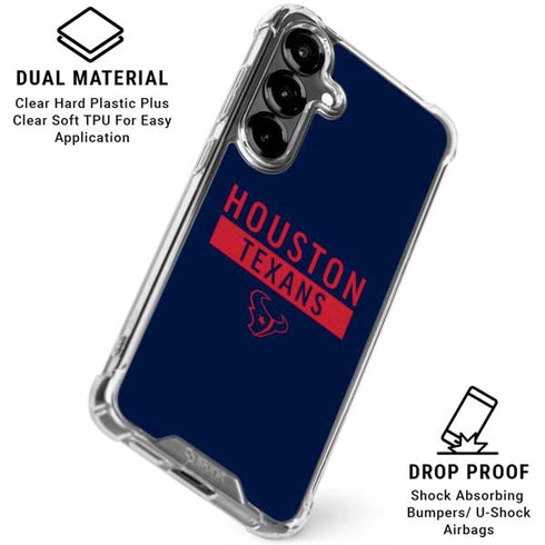 NFL Houston Texans Blue Performance Series Galaxy S26 Clear Case