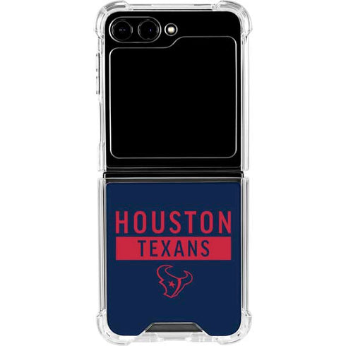NFL Houston Texans Blue Performance Series Galaxy Z Flip6 Clear Case