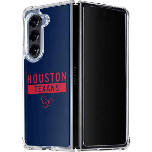 NFL Houston Texans Blue Performance Series Galaxy Z Fold5 5G Clear Case