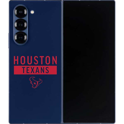 NFL Houston Texans Blue Performance Series Galaxy Z Fold6 Skin