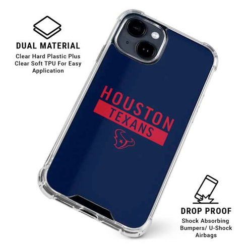 NFL Houston Texans Blue Performance Series iPhone 15 Clear Case