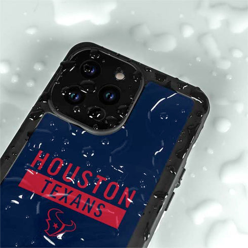 NFL Houston Texans Blue Performance Series iPhone 15 Pro Waterproof Case
