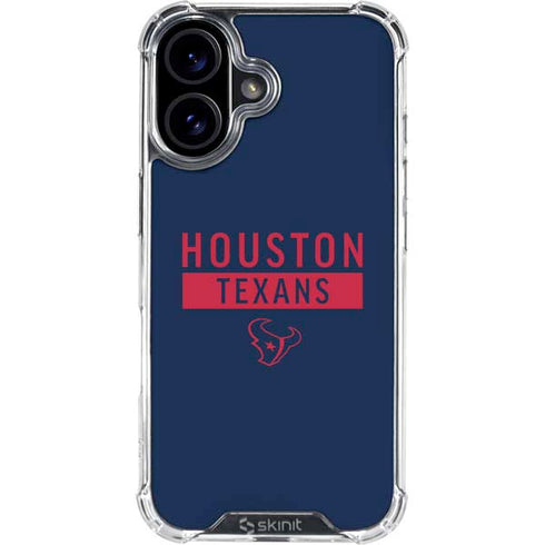 NFL Houston Texans Blue Performance Series iPhone 16 Plus Clear Case