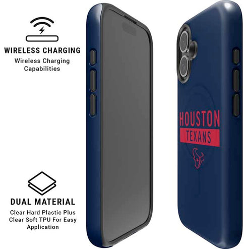 NFL Houston Texans Blue Performance Series iPhone 16 Plus Magsafe Impact Case