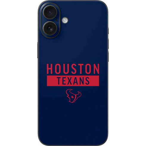 NFL Houston Texans Blue Performance Series iPhone 16 Plus Skin