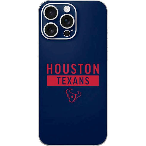 NFL Houston Texans Blue Performance Series iPhone 16 Pro Max Skin