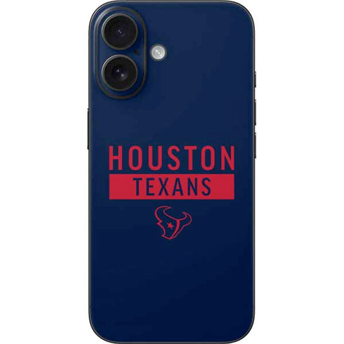 NFL Houston Texans Blue Performance Series iPhone 16 Skin