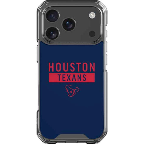 NFL Houston Texans Blue Performance Series iPhone 18 Pro Clear Case