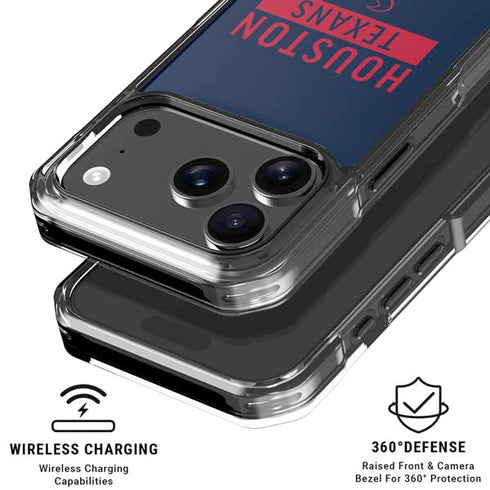 NFL Houston Texans Blue Performance Series iPhone 18 Pro Clear Case