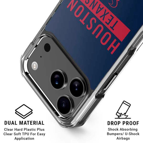 NFL Houston Texans Blue Performance Series iPhone 18 Pro Clear Case