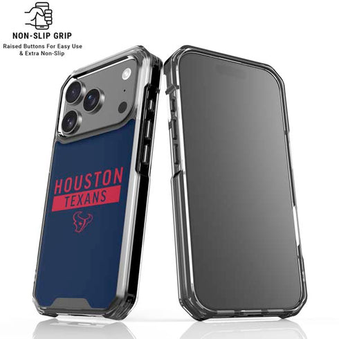 NFL Houston Texans Blue Performance Series iPhone 18 Pro Clear Case
