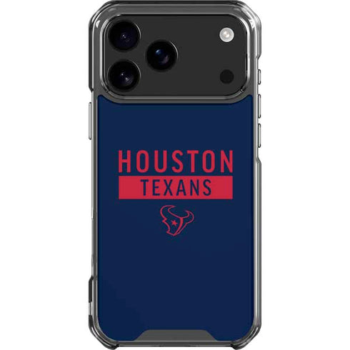 NFL Houston Texans Blue Performance Series iPhone 18 Pro Max Clear Case