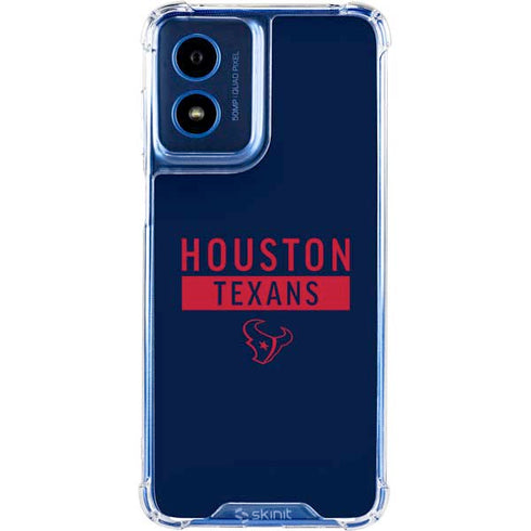 NFL Houston Texans Blue Performance Series Moto G 5G (2024) Clear Case