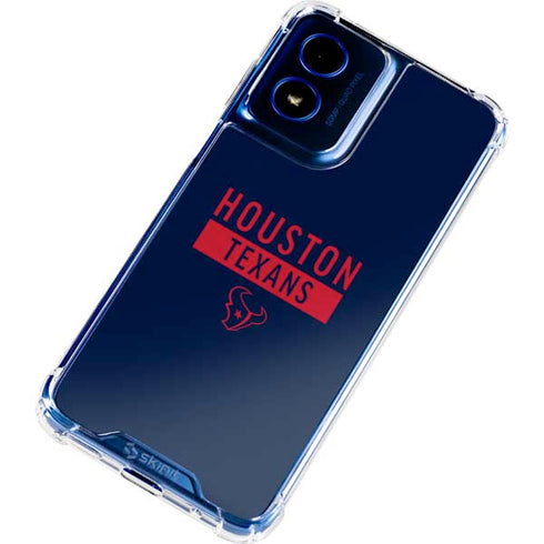 NFL Houston Texans Blue Performance Series Moto G Play 4G (2024) Clear Case