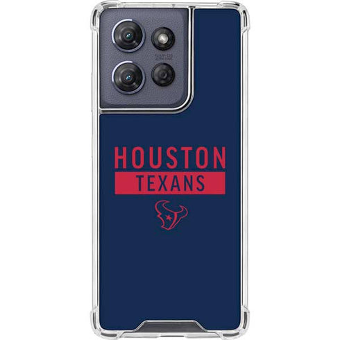 NFL Houston Texans Blue Performance Series Moto G Play 5G (2025) Clear Case