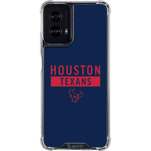 NFL Houston Texans Blue Performance Series Moto G Power 5G (2024) Clear Case