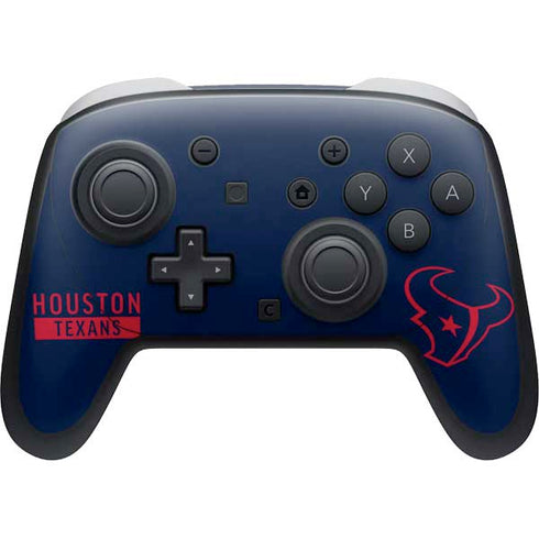 NFL Houston Texans Blue Performance Series Nintendo Skins