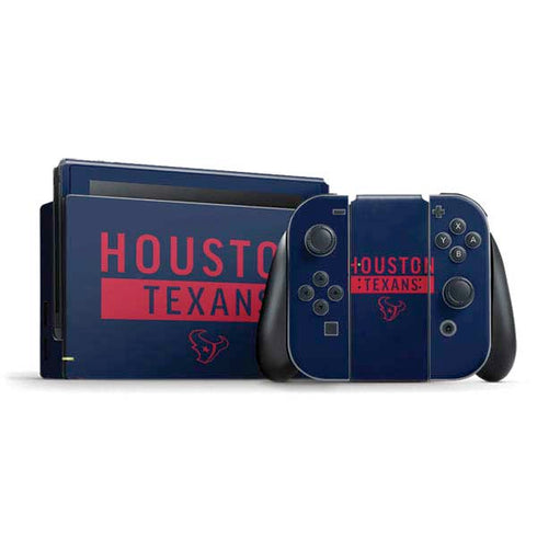 NFL Houston Texans Blue Performance Series Nintendo Skins
