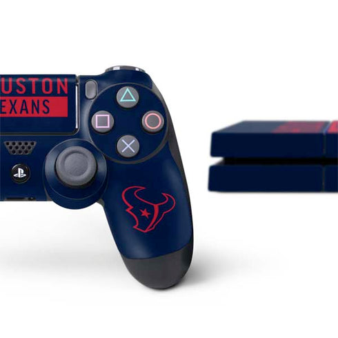 NFL Houston Texans Blue Performance Series PS4 Console and Controller Bundle Skin