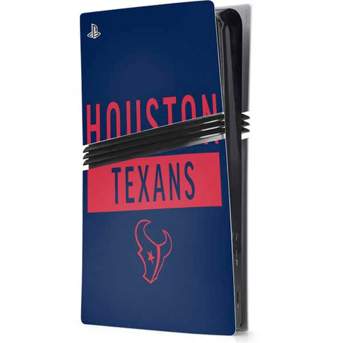 NFL Houston Texans Blue Performance Series PS5 Pro Console Skin