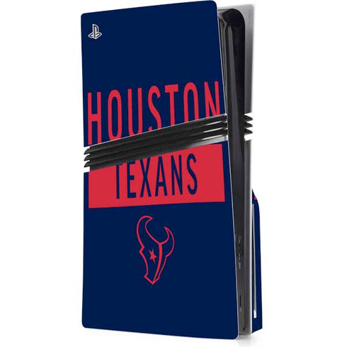 NFL Houston Texans Blue Performance Series PS5 Pro Disk Console Skin