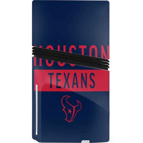 NFL Houston Texans Blue Performance Series PS5 Pro Disk Console Skin