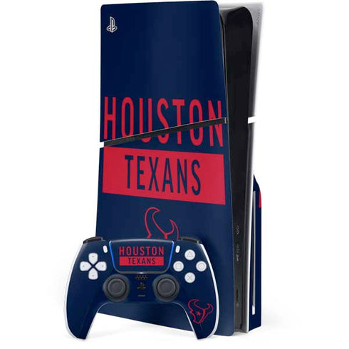 NFL Houston Texans Blue Performance Series PlayStation PS5 Skins