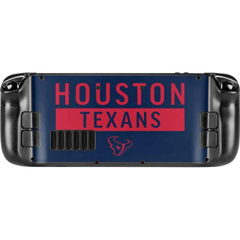 NFL Houston Texans Blue Performance Series Steam Deck Handheld Gaming Computer Skin