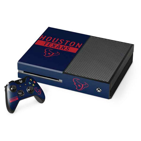 NFL Houston Texans Blue Performance Series Xbox One Console and Controller Bundle Skin