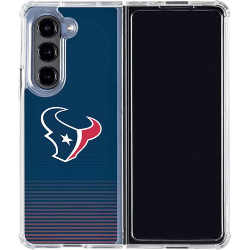 NFL Houston Texans Breakaway Galaxy Z Fold5 5G Clear Case
