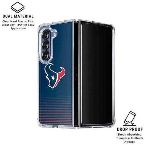 NFL Houston Texans Breakaway Galaxy Z Fold6 Clear Case