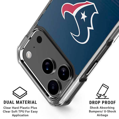 NFL Houston Texans Breakaway iPhone 18 Pro Clear Case