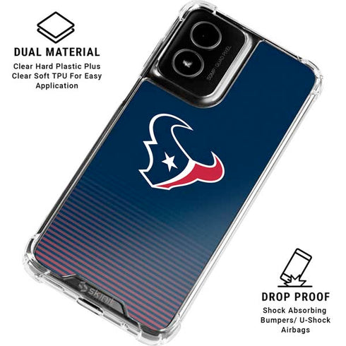 NFL Houston Texans Breakaway Moto G Power 5G (2024) Clear Case