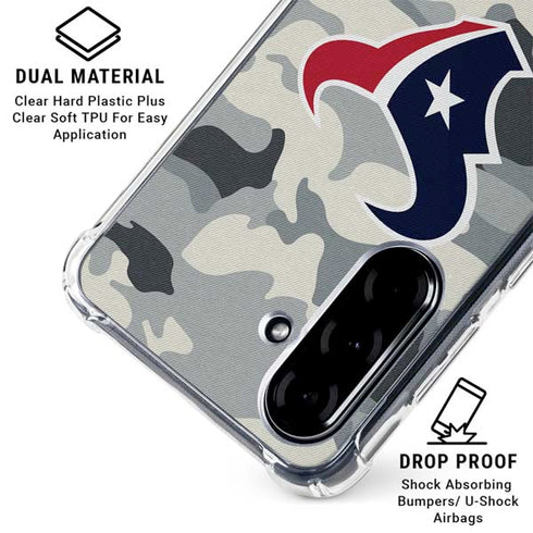 NFL Houston Texans Camo Galaxy A36 5G Clear Case
