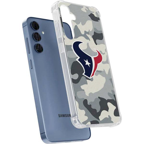 NFL Houston Texans Camo Galaxy A55 5G Clear Case